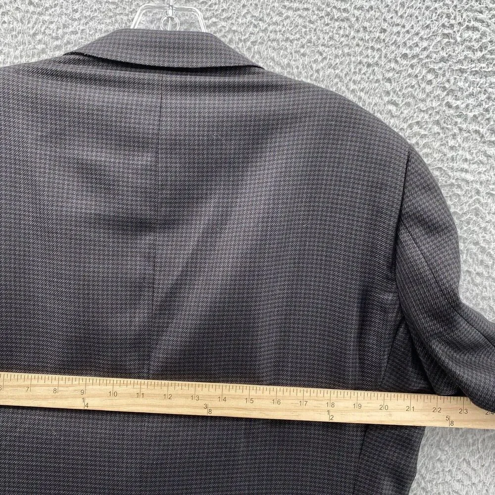 Ermenegildo Zegna Blazer Mens 52‎ R Brown Herringbone Cashmere Wool Silk Sport